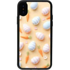 iPhone X / Xs Case Hülle - Silikon schwarz Easter 2026 Pattern Easter