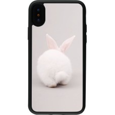 iPhone X / Xs Case Hülle - Silikon schwarz Easter 2024 bunny butt
