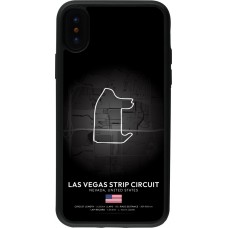 iPhone X / Xs Case Hülle - Silikon schwarz F1 Track 2025 Las Vegas