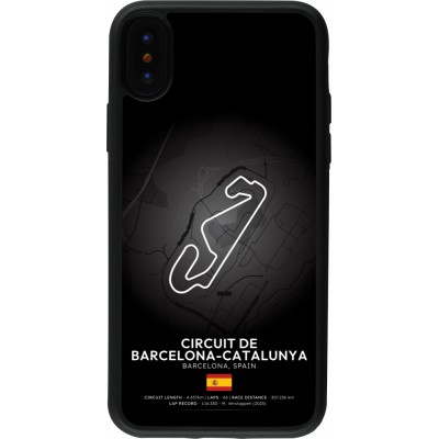 Coque iPhone X / Xs - Silicone rigide noir F1 Track 2025 Spain