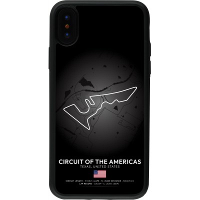Coque iPhone X / Xs - Silicone rigide noir F1 Track 2025 United States