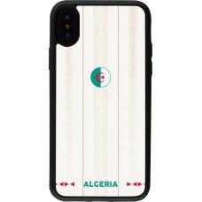 Coque iPhone X / Xs - Silicone rigide noir Maillot de football Algérie 2026 personnalisable