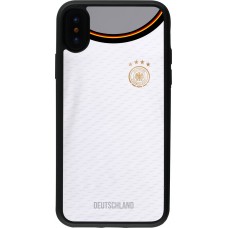 iPhone X / Xs Case Hülle - Silikon schwarz Deutschland 2022 personalisierbares Fußballtrikot
