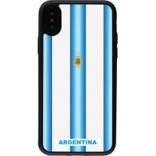 iPhone X / Xs Case Hülle - Silikon schwarz Argentinien 2026 personalisierbares Fussballtrikot