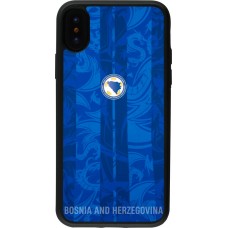 iPhone X / Xs Case Hülle - Silikon schwarz Bosnien und Herzegowina 2026 personalisierbares Fussballtrikot
