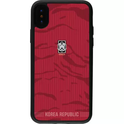 iPhone X / Xs Case Hülle - Silikon schwarz Südkorea 2026 personalisierbares Fussballtrikot