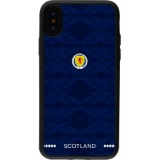 Coque iPhone X / Xs - Silicone rigide noir Maillot de football Ecosse 2026 personnalisable
