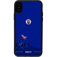 iPhone X / Xs Case Hülle - Silikon schwarz Haiti 2026 personalisierbares Fussballtrikot