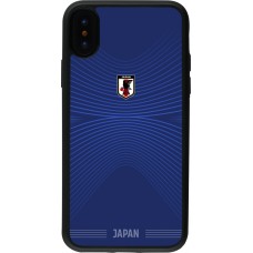 Coque iPhone X / Xs - Silicone rigide noir Maillot de football Japon 2026 personnalisable