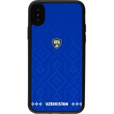 iPhone X / Xs Case Hülle - Silikon schwarz Usbekistan 2026 personalisierbares Fussballtrikot