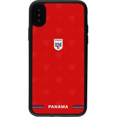 iPhone X / Xs Case Hülle - Silikon schwarz Panama 2026 personalisierbares Fussballtrikot
