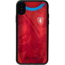 iPhone X / Xs Case Hülle - Silikon schwarz Tschechische Republik personalisierbares Fussballtrikot