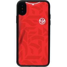 iPhone X / Xs Case Hülle - Silikon schwarz Tunesien 2022 personalisierbares Fussballtrikot