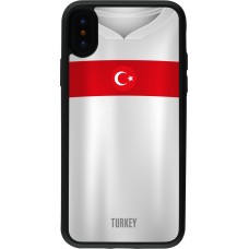 iPhone X / Xs Case Hülle - Silikon schwarz Türkei personalisierbares Fussballtrikot