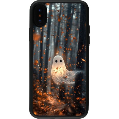 iPhone X / Xs Case Hülle - Silikon schwarz Halloween 2025 Ghost in the forest