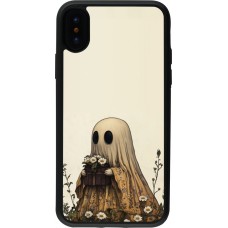 Coque iPhone X / Xs - Silicone rigide noir Halloween 2025 Ghost gardener