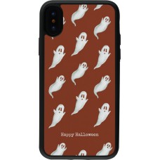Coque iPhone X / Xs - Silicone rigide noir Halloween 2025 Pattern of ghosts