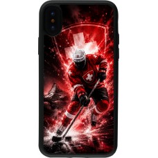 Coque iPhone X / Xs - Silicone rigide noir Hockey World Championship Player
