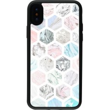 iPhone X / Xs Case Hülle - Silikon schwarz Marble Everything