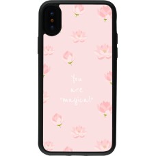 iPhone X / Xs Case Hülle - Silikon schwarz Mom 2023 your are magical