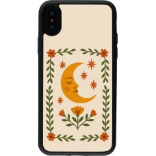 iPhone X / Xs Case Hülle - Silikon schwarz Half moon stamp 2026