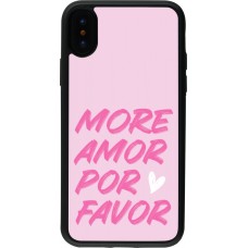 Coque iPhone X / Xs - Silicone rigide noir More amor porfavor
