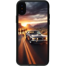 iPhone X / Xs Case Hülle - Silikon schwarz Mustang 69 Grand Canyon