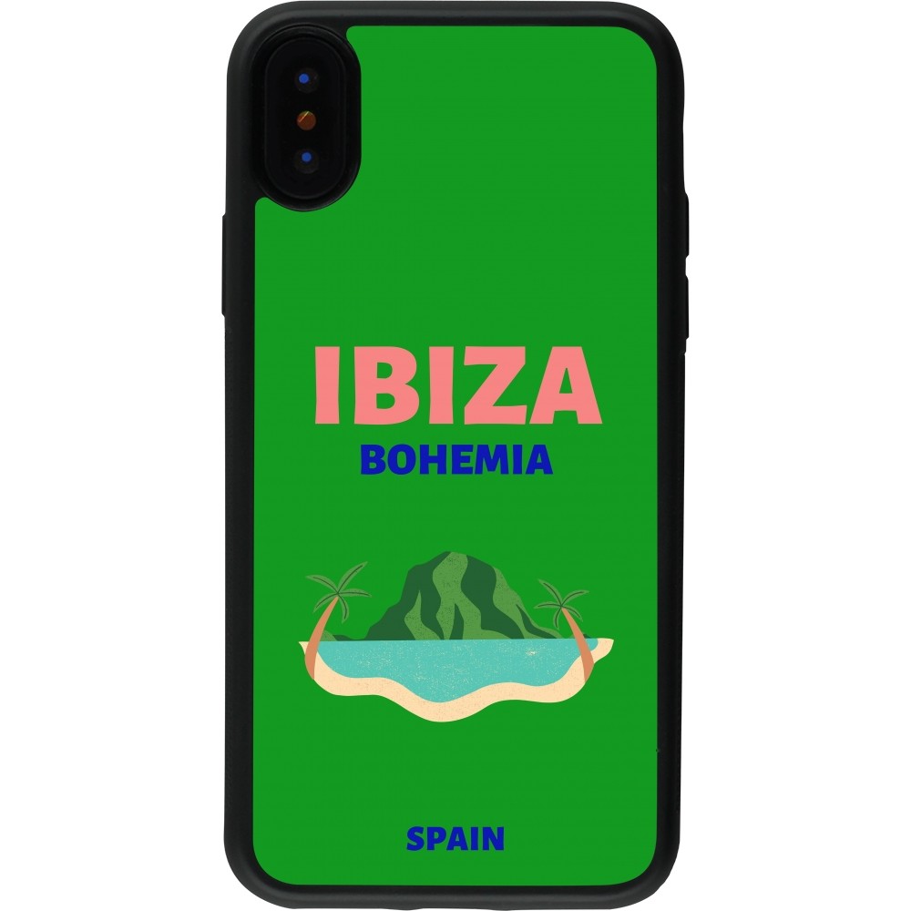 Coque iPhone X / Xs - Silicone rigide noir Pop Summer Destination Ibiza