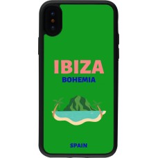 Coque iPhone X / Xs - Silicone rigide noir Pop Summer Destination Ibiza