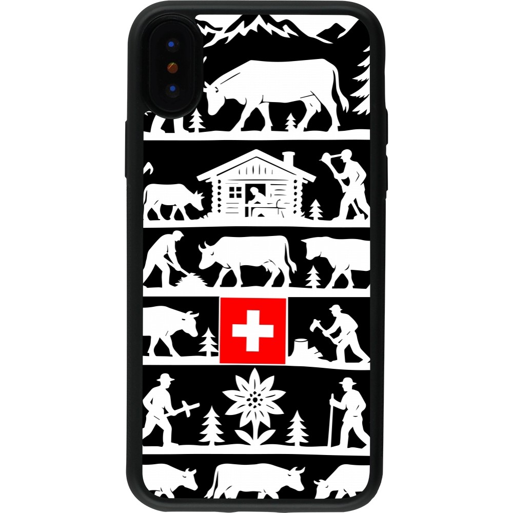 iPhone X / Xs Case Hülle - Silikon schwarz Poya Schweiz 1 schwarz