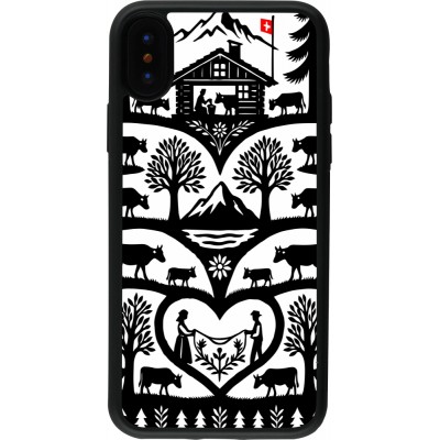 iPhone X / Xs Case Hülle - Silikon schwarz Poya Schweiz 2