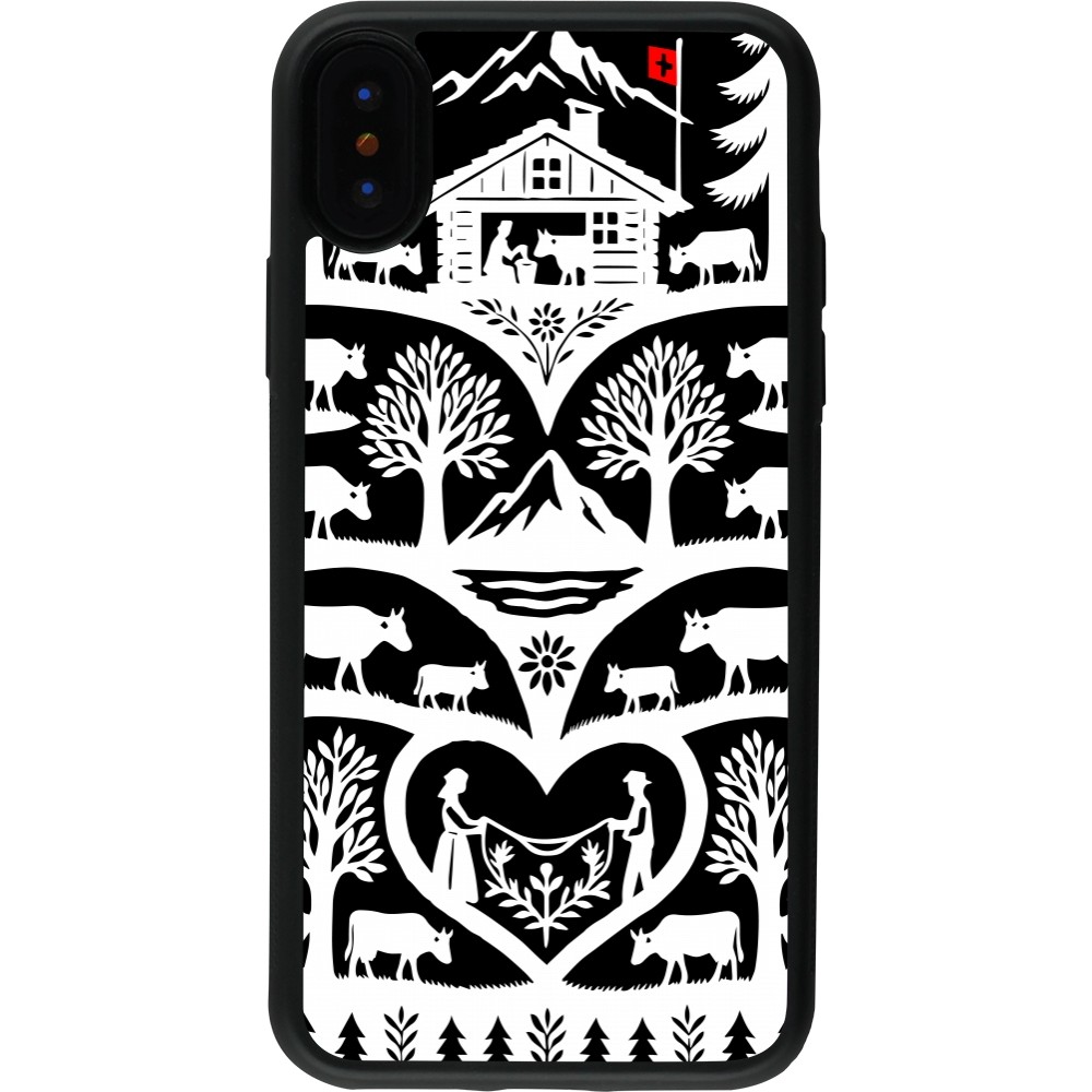 iPhone X / Xs Case Hülle - Silikon schwarz Poya Schweiz 2 schwarz