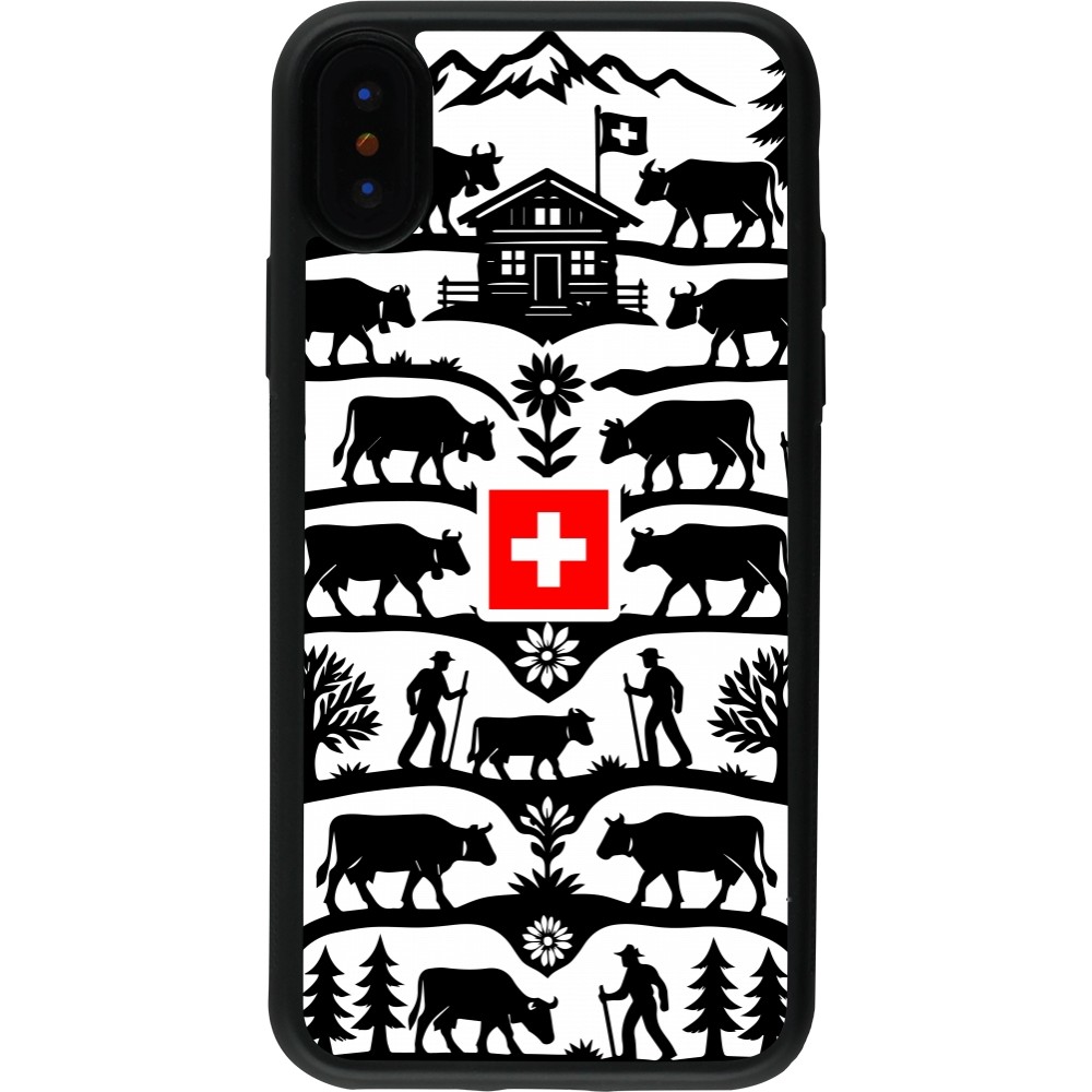 iPhone X / Xs Case Hülle - Silikon schwarz Poya Schweiz 3