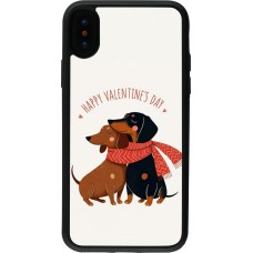 Coque iPhone X / Xs - Silicone rigide noir Saint Valentines Day 26 Happy Valentine