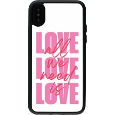 iPhone X / Xs Case Hülle - Silikon schwarz Saint Valentines Day 26 Love all we need is