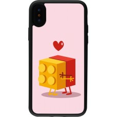 iPhone X / Xs Case Hülle - Silikon schwarz Saint Valentines Day 26 Puzzle