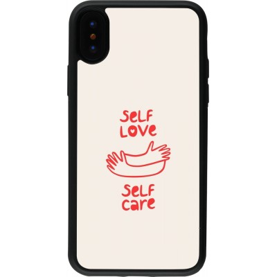 iPhone X / Xs Case Hülle - Silikon schwarz Saint Valentines Day 26 Self love self care