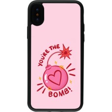 iPhone X / Xs Case Hülle - Silikon schwarz Saint Valentines Day 26 You are the bomb
