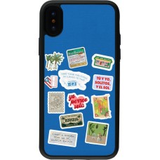 Coque iPhone X / Xs - Silicone rigide noir Seals of the Dominican Republic DTMF