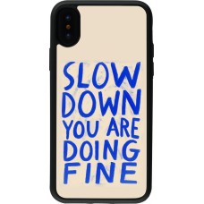 iPhone X / Xs Case Hülle - Silikon schwarz Slow down 2026