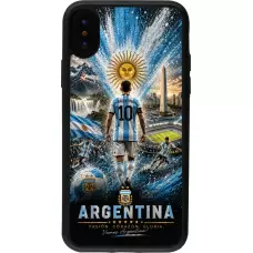 iPhone X / Xs Case Hülle - Silikon schwarz Fussball Argentinien splash 2026