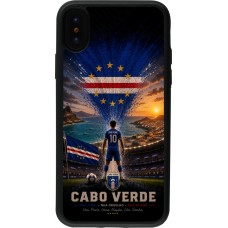 iPhone X / Xs Case Hülle - Silikon schwarz Fussball Kap Verde splash 2026