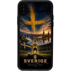 iPhone X / Xs Case Hülle - Silikon schwarz Fussball Schweden splash 2026