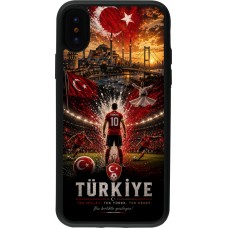 iPhone X / Xs Case Hülle - Silikon schwarz Fussball Türkei splash 2026