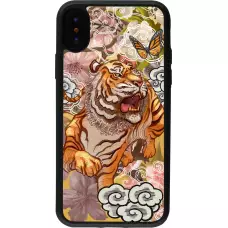 iPhone X / Xs Case Hülle - Silikon schwarz Spring 23 japanese tiger