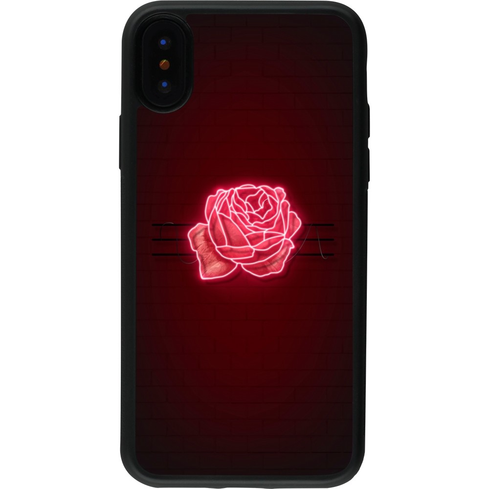 iPhone X / Xs Case Hülle - Silikon schwarz Spring 23 neon rose