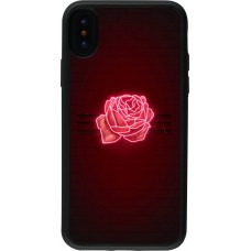 iPhone X / Xs Case Hülle - Silikon schwarz Spring 23 neon rose