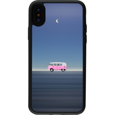 iPhone X / Xs Case Hülle - Silikon schwarz Spring 23 pink bus