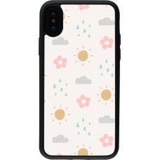 iPhone X / Xs Case Hülle - Silikon schwarz Spring 23 weather