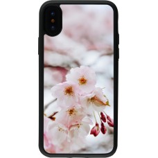Coque iPhone X / Xs - Silicone rigide noir Cherry tree Spring 2026